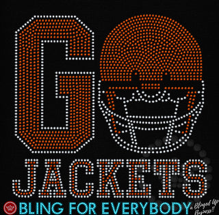 GO Jackets Orange Spangle Transfer