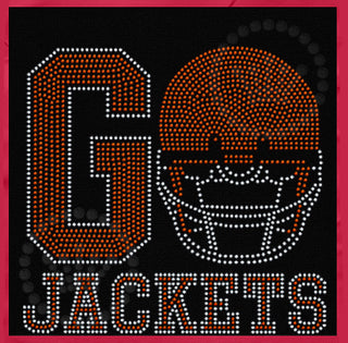 GO Jackets Orange Spangle Transfer
