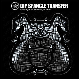 Bulldog Mascot (2 Color) Spangle Transfer #11380