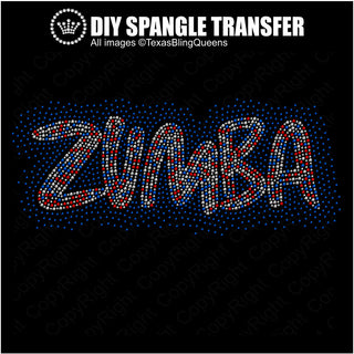 Zumba Dance Confetti with Scatter Spangle Transfer #11384