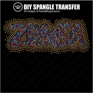 Zumba Dance Confetti with Scatter Spangle Transfer #11384