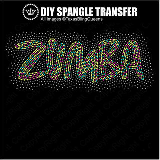 Zumba Dance Confetti with Scatter Spangle Transfer #11384