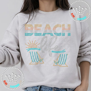 Beach Life Spangle Transfer #11422