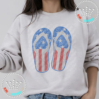 USA Flip Flops Spangle Transfer #11432