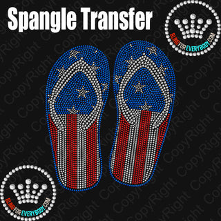 USA Flip Flops Spangle Transfer #11432