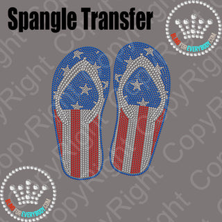 USA Flip Flops Spangle Transfer #11432