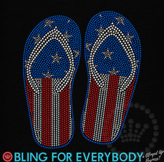 USA Flip Flops Spangle Transfer #11432
