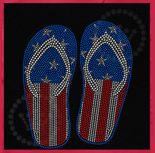 USA Flip Flops Spangle Transfer #11432