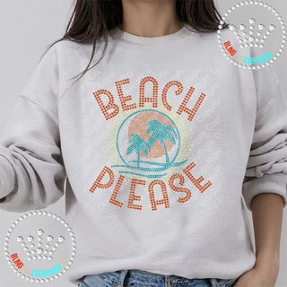 Beach Please Spangle Transfer #11441