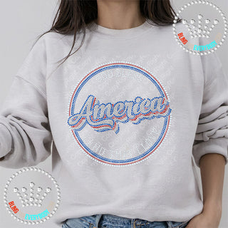Gob Bless America Spangle Transfer #11448