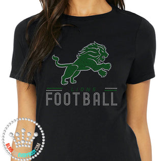 Lion Football Mascot Pouncing Spangle Transfer #11478