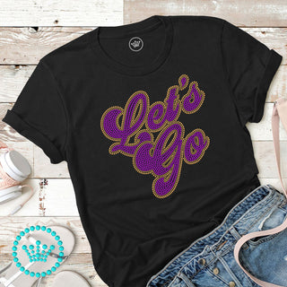 Let's Go Gold Outline Spangle Transfer #11493