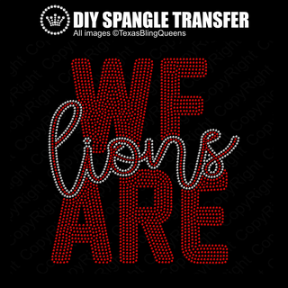 We Are Lions Mascot Spangle Transfer #11523