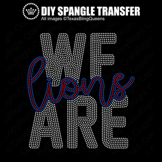 We Are Lions Mascot Spangle Transfer #11523