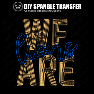We Are Lions Mascot Spangle Transfer #11523