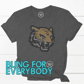 Tiger Mascot Wheeler Spangle Transfer #11760