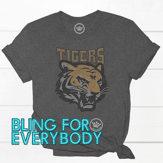 Tiger Mascot with Tigers Title Wheeler Spangle Transfer #11761