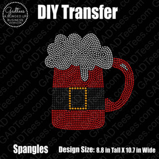 Santa Christmas Mug Spangle Transfer #1200