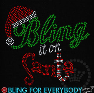 Bling It On Santa Spangle Transfer