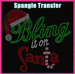 Bling It On Santa Spangle Transfer