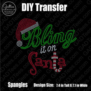 Bling It On Santa Spangle Transfer