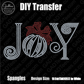 Joy Ornament Spangle Transfer