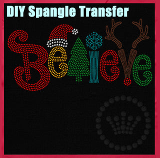 Believe Christmas (Colorful) Spangle Transfer