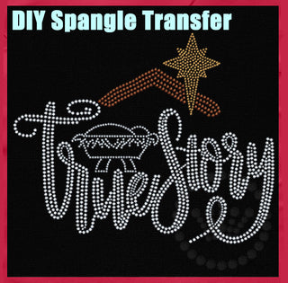 Christmas True Story Spangle Transfer