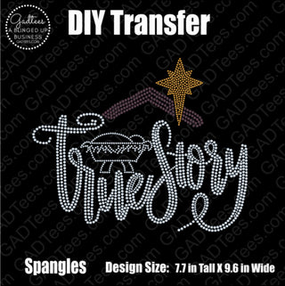 Christmas True Story Spangle Transfer