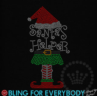 Santa's Helper Elf Shoes Spangle Transfer