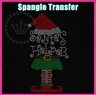Santa's Helper Elf Shoes Spangle Transfer