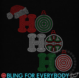 HO HO HO 3-Color Spangle Transfer