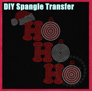 HO HO HO 2-Color Spangle Transfer