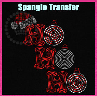 HO HO HO 2-Color Spangle Transfer