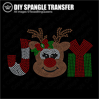 Joy Reindeer (Youth) Spangle Transfer
