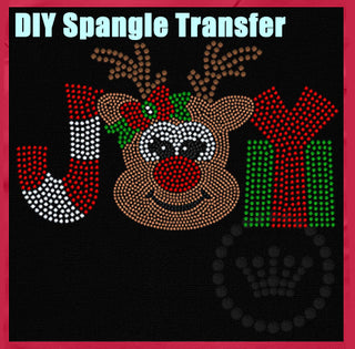 Joy Reindeer (Youth) Spangle Transfer