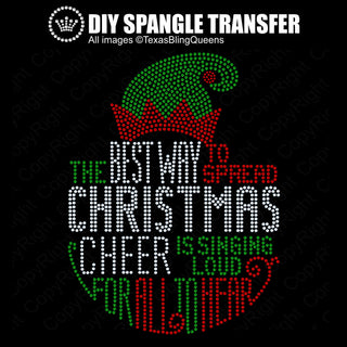 Elf Christmas Cheer (Youth) Spangle Transfer #1234