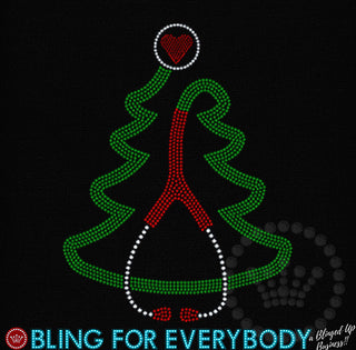 Nurse Christmas Tree Stethoscope Spangle Transfer