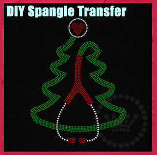 Nurse Christmas Tree Stethoscope Spangle Transfer