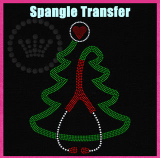 Nurse Christmas Tree Stethoscope Spangle Transfer