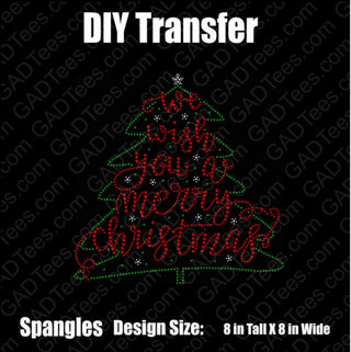 Merry Christmas Tree (Youth) Spangle Transfer