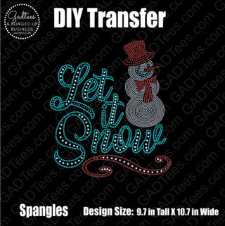 Let It Snow (Large) Spangle Transfer #1244