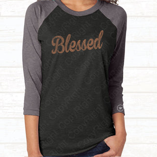 Blessed Script Word Spangle Transfer #1270