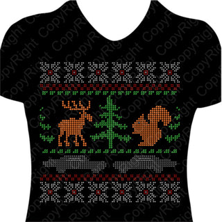 Christmas Sweater SPN Spangle Transfer #1278