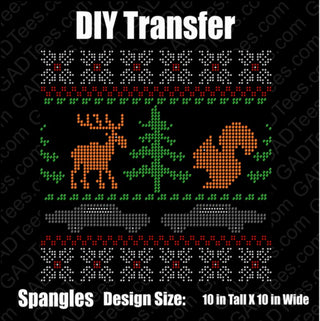 Christmas Sweater SPN Spangle Transfer #1278