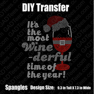 Wine-derful Time of Year Spangle Transfer #1282