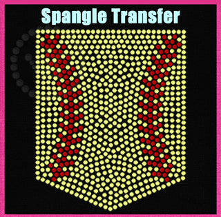 Pocket Softball (Pack of 4) Spangle Transfer #1511