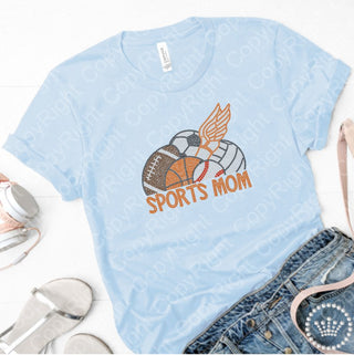 Sports Mom with Track Spangle Transfer #1512