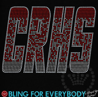 CRHS Ombre Red-Silver Spangle Transfer