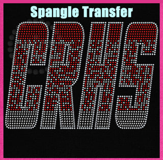 CRHS Ombre Red-Silver Spangle Transfer